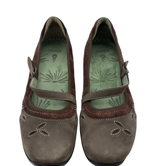 AHNU women’s Gracie Mary Jane sz. 7.5 brown leather, granola girl, natural S0403 - Picture 6 of 11